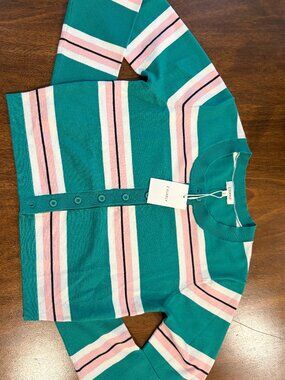 Z Supply On Par Cardigan NWT Size Small Striped Button Front Lightweight Sweater